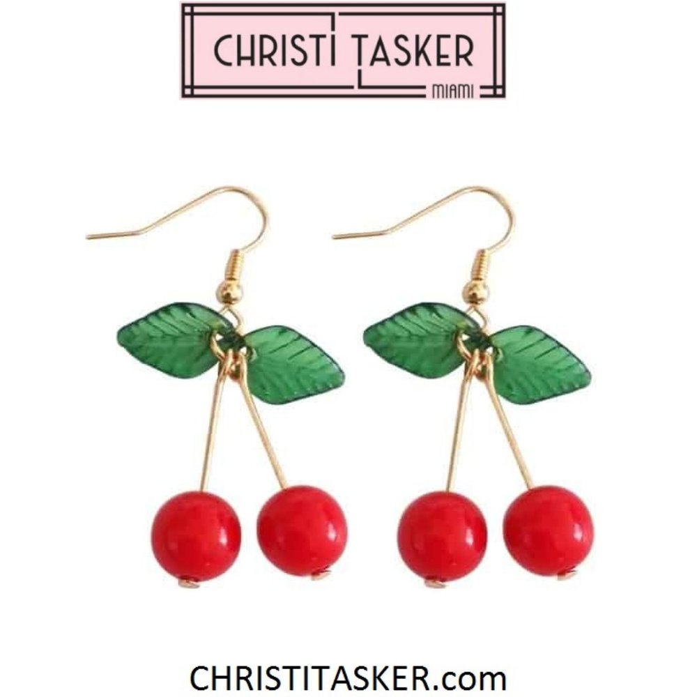 Cheerio! Cherry Earrings